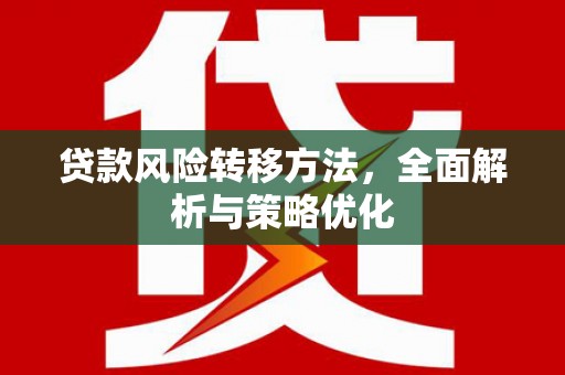兴城贷款风险转移方法，全面解析与策略优化