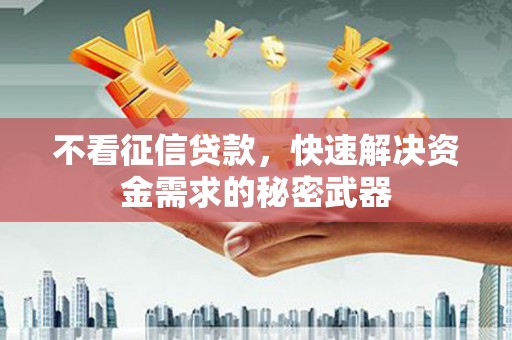 兴城不看征信贷款，快速解决资金需求的秘密武器